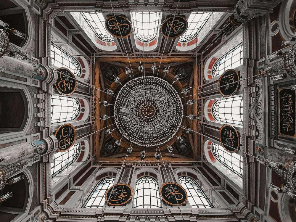 Ornate Mosque Ceiling