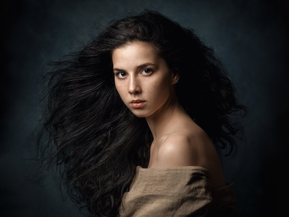 Intense Gaze Woman Portrait