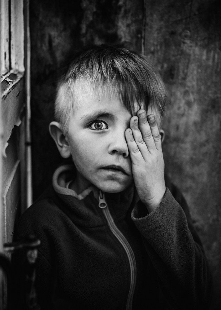 Boy's Intense Gaze