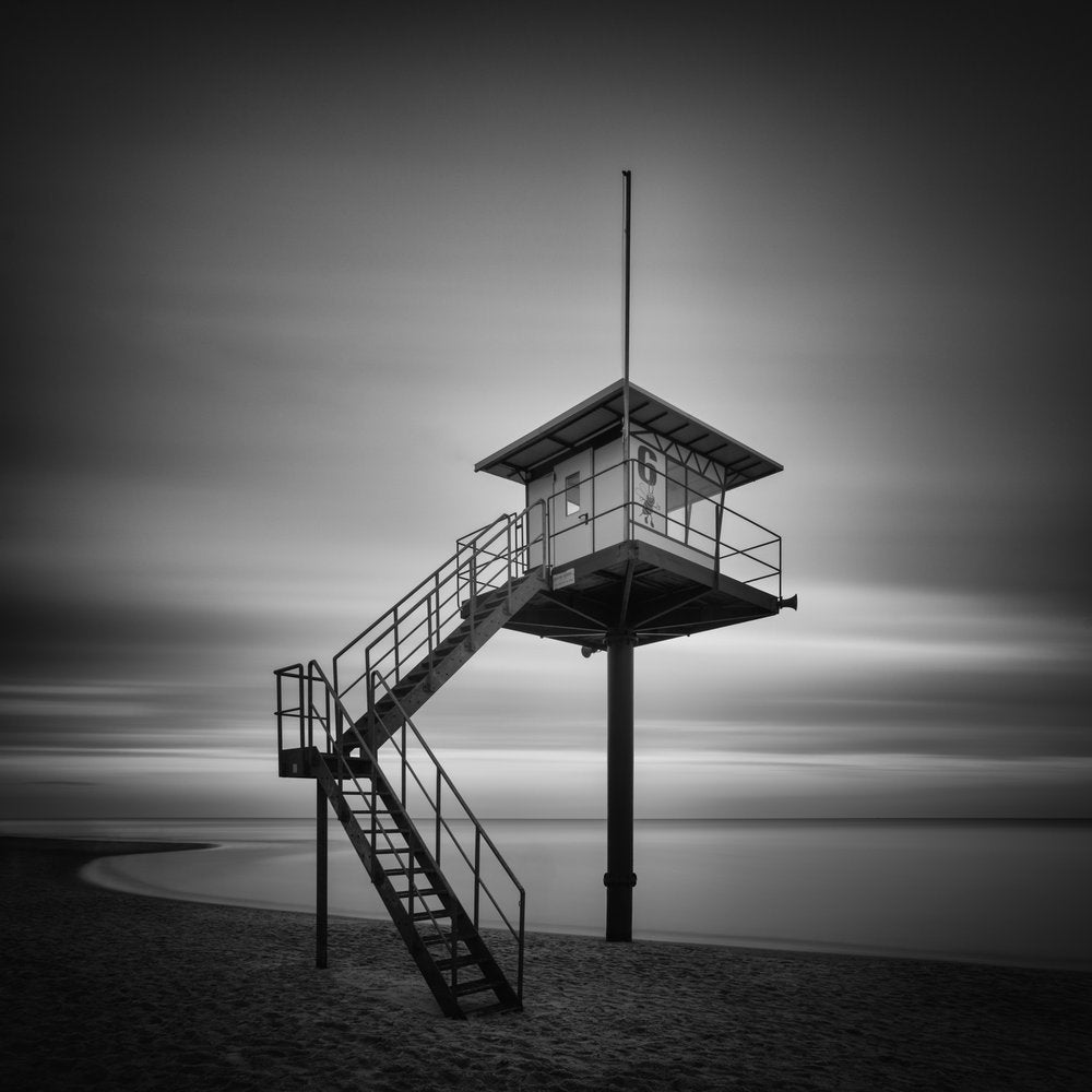 Serene Beach Lifeguard Tower