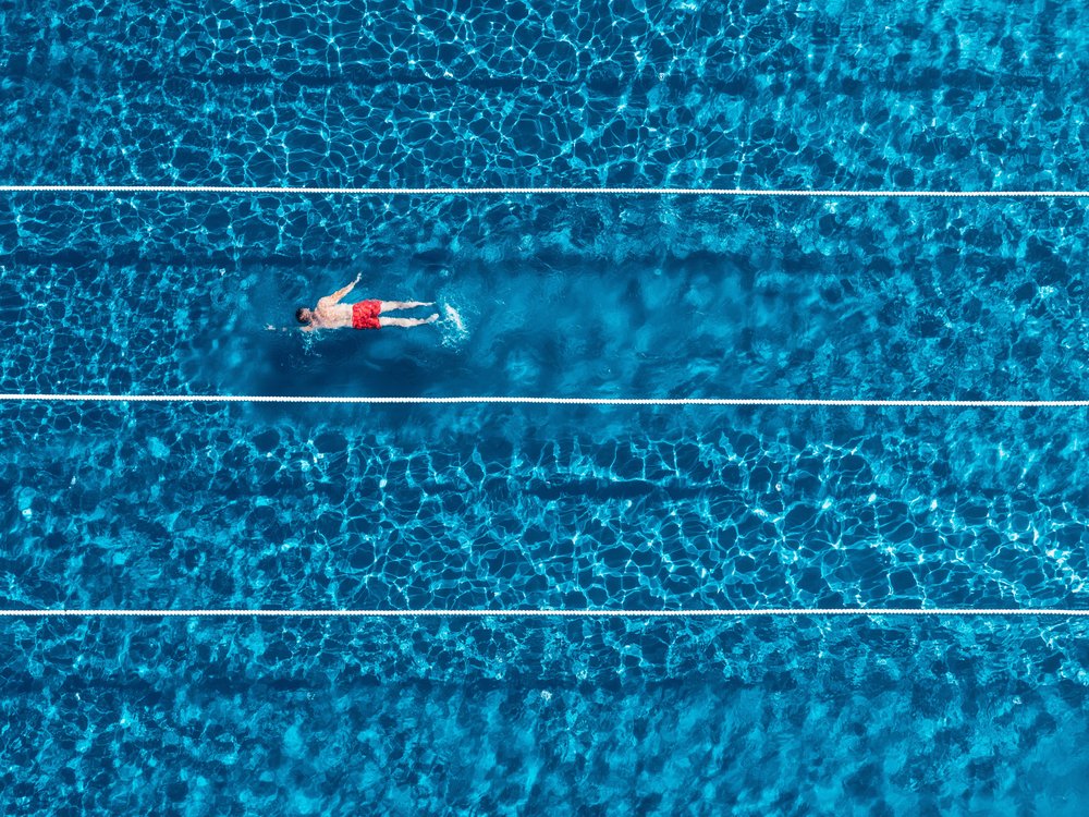 Overhead Pool Swim