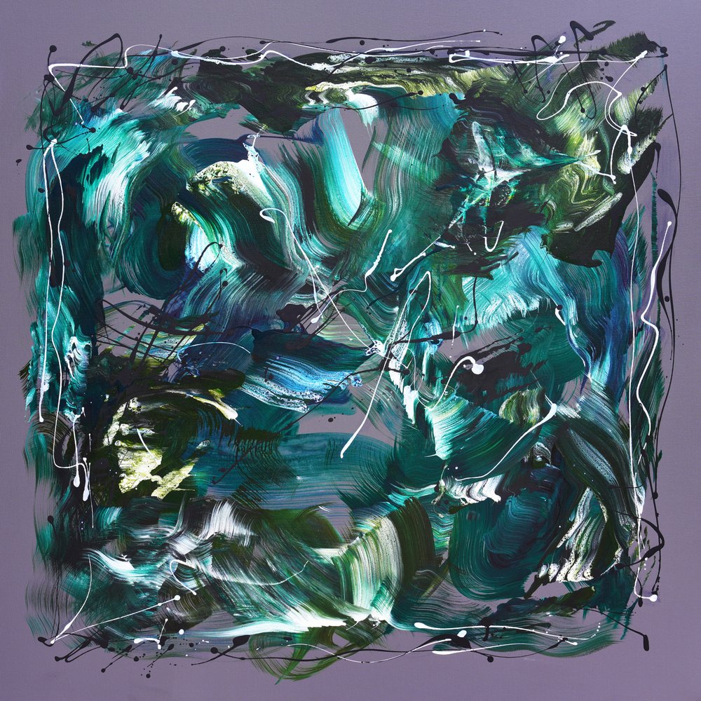 Dynamic Green Swirls