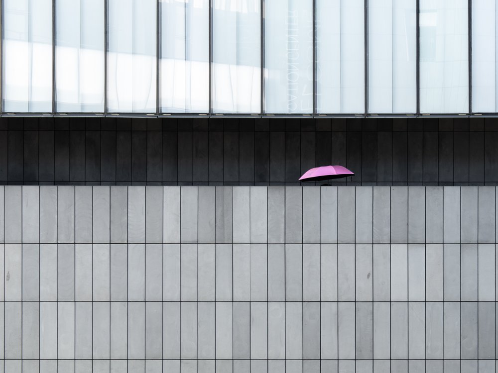 Minimalist Pink Umbrella