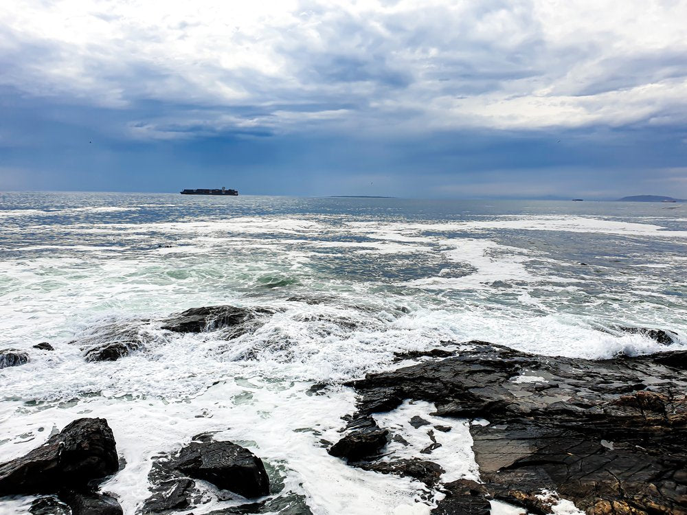 Stormy Ocean Cargo Ship