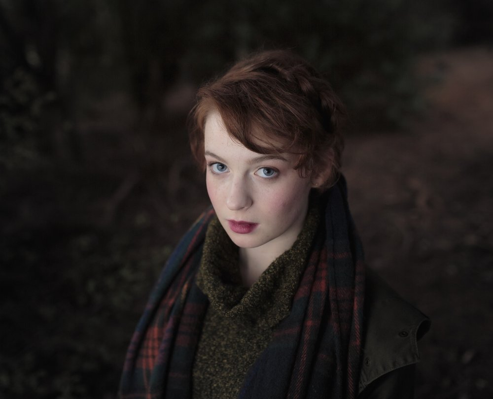 Pensive Redhead in Autumn