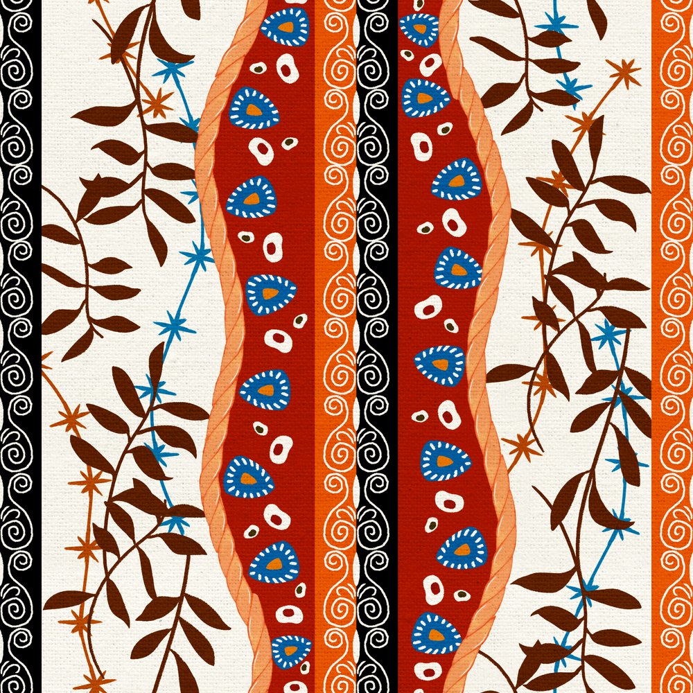 Bohemian Tribal Stripe Pattern
