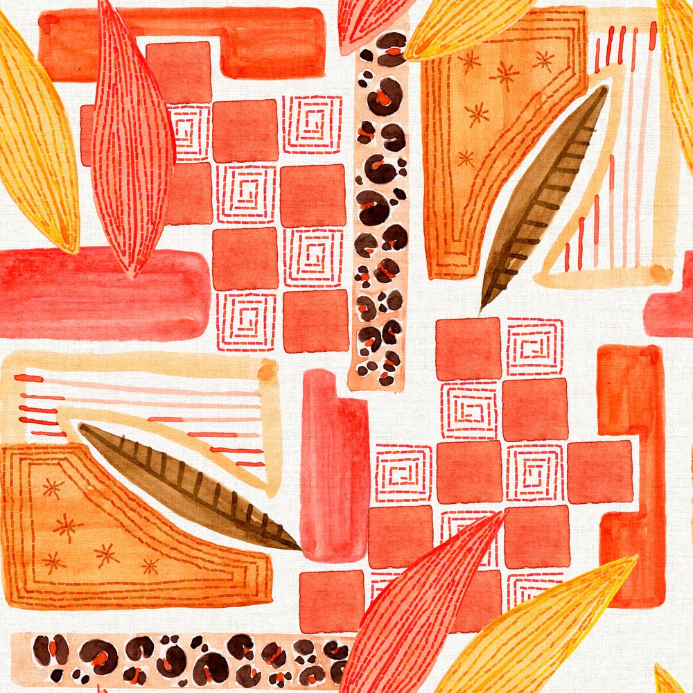 Abstract Terracotta Patterns