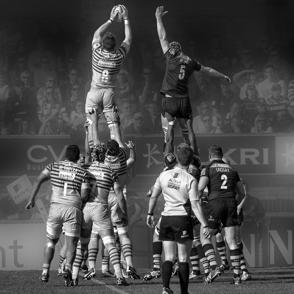 Rugby Lineout Action