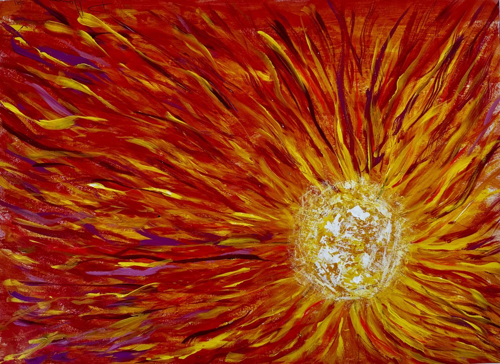Fiery Abstract Sun