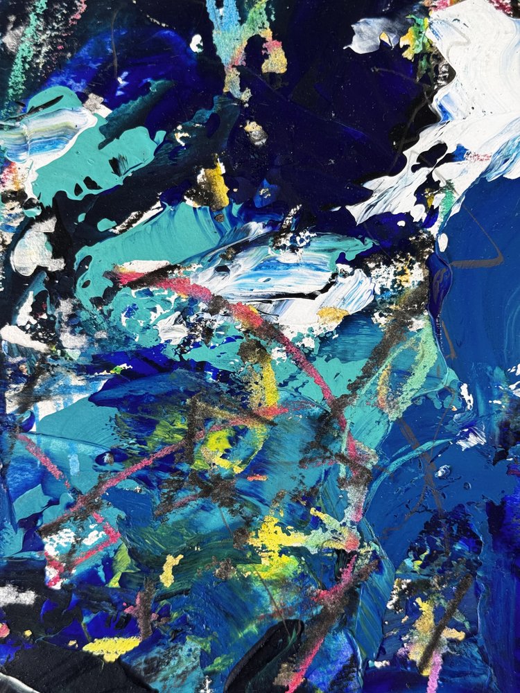 Vibrant Blue Abstract Texture