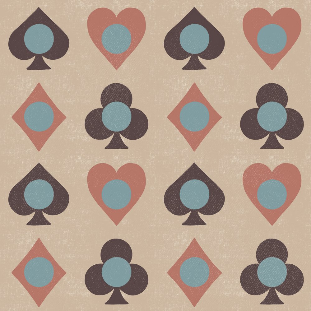 Muted Card Suits Pattern