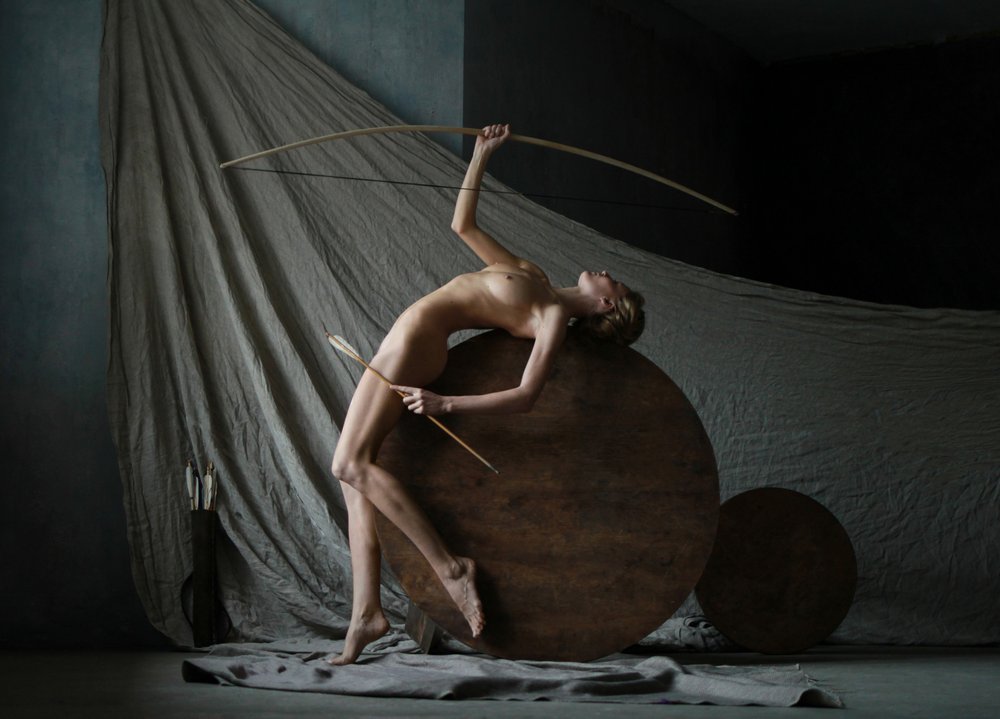 Nude Archer Pose