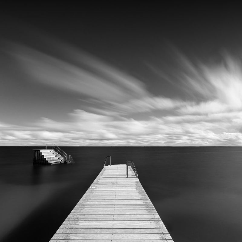 Dark Water Pier Steps