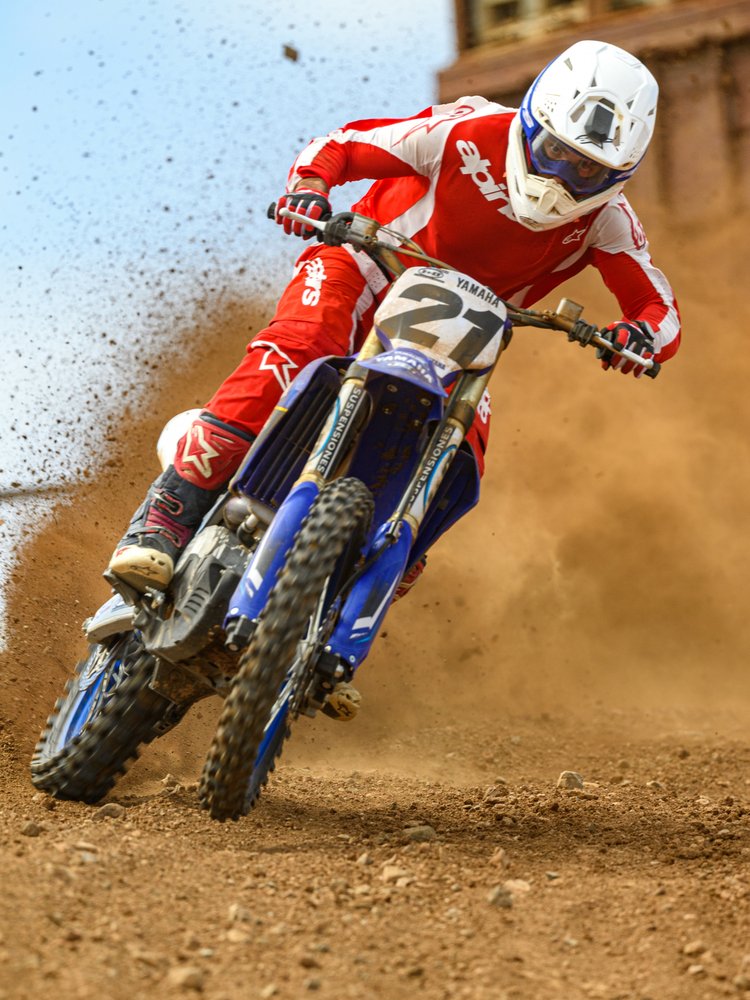 Motocross Rider Kicking Dust