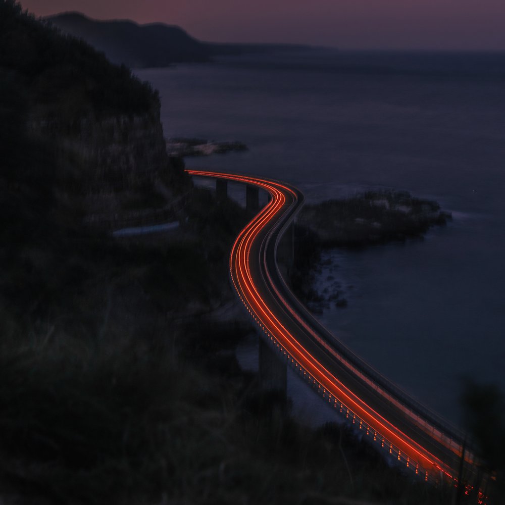 Winding Coastal Lights