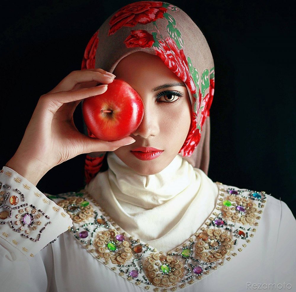 Red Apple Beauty Portrait