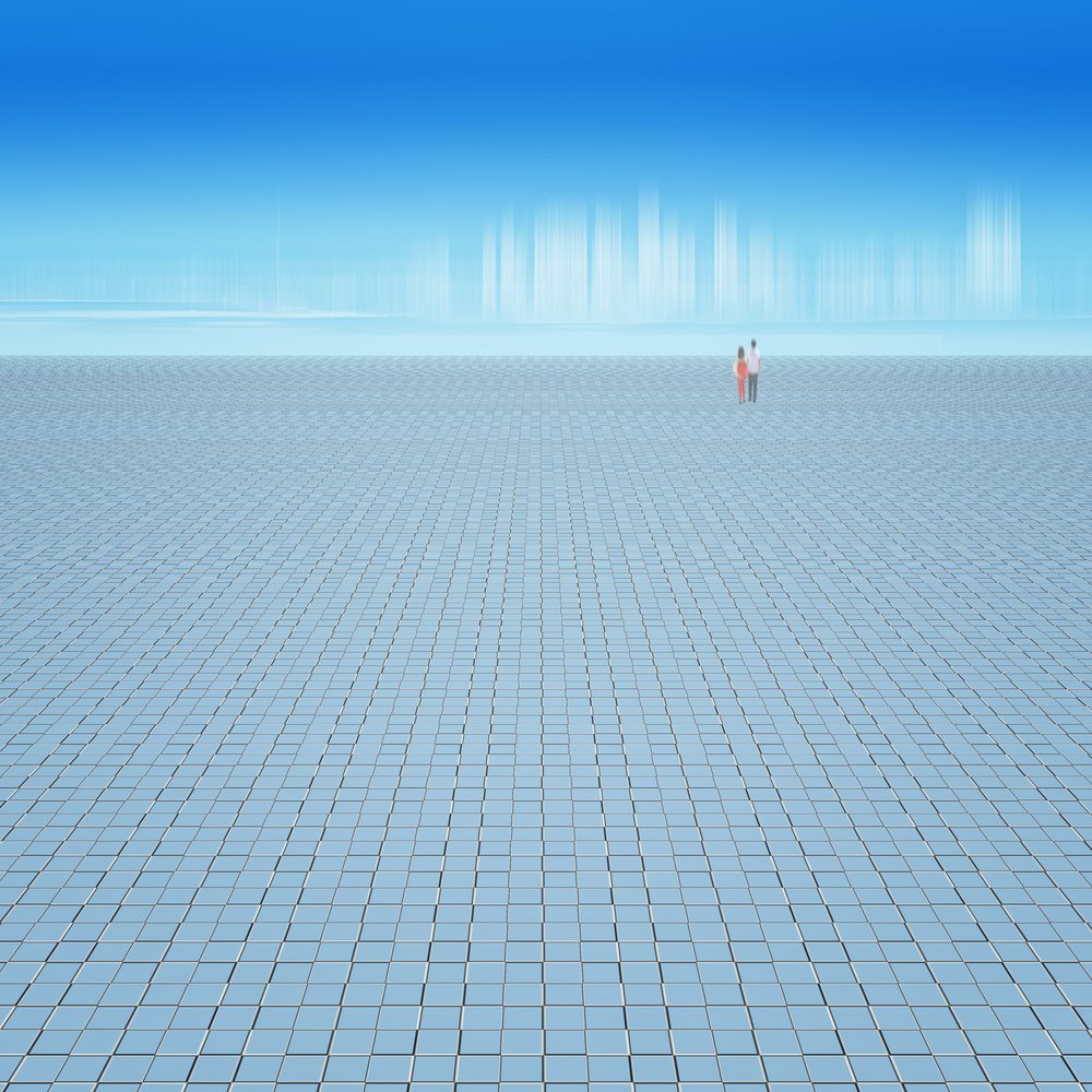 Couple On Blue Horizon
