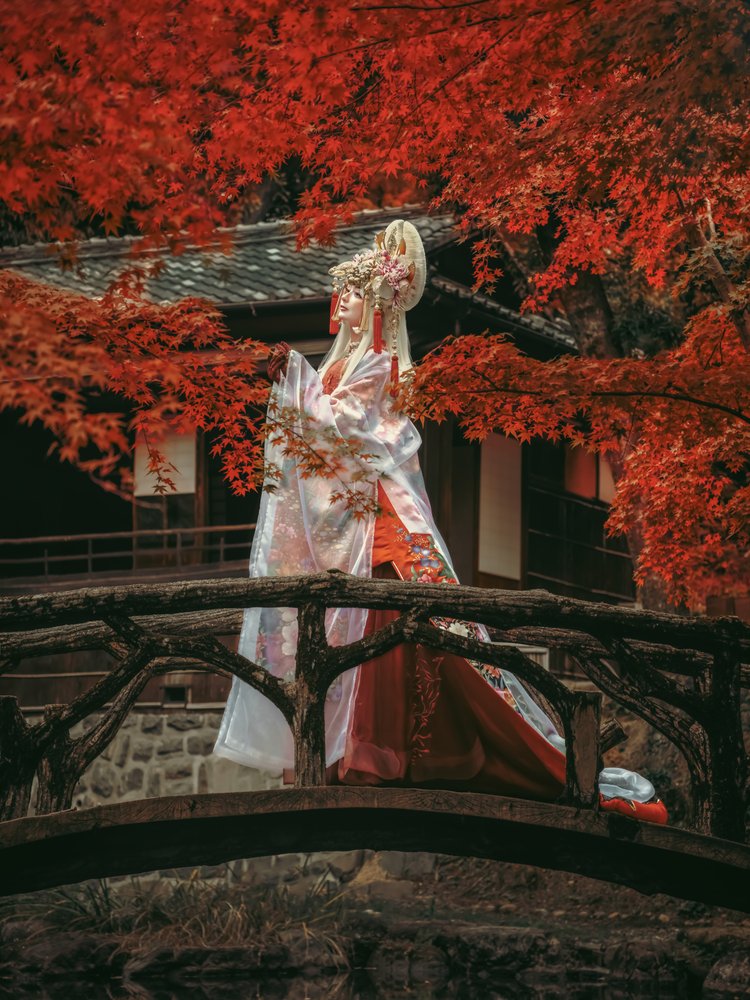 Autumn Kimono Bridge