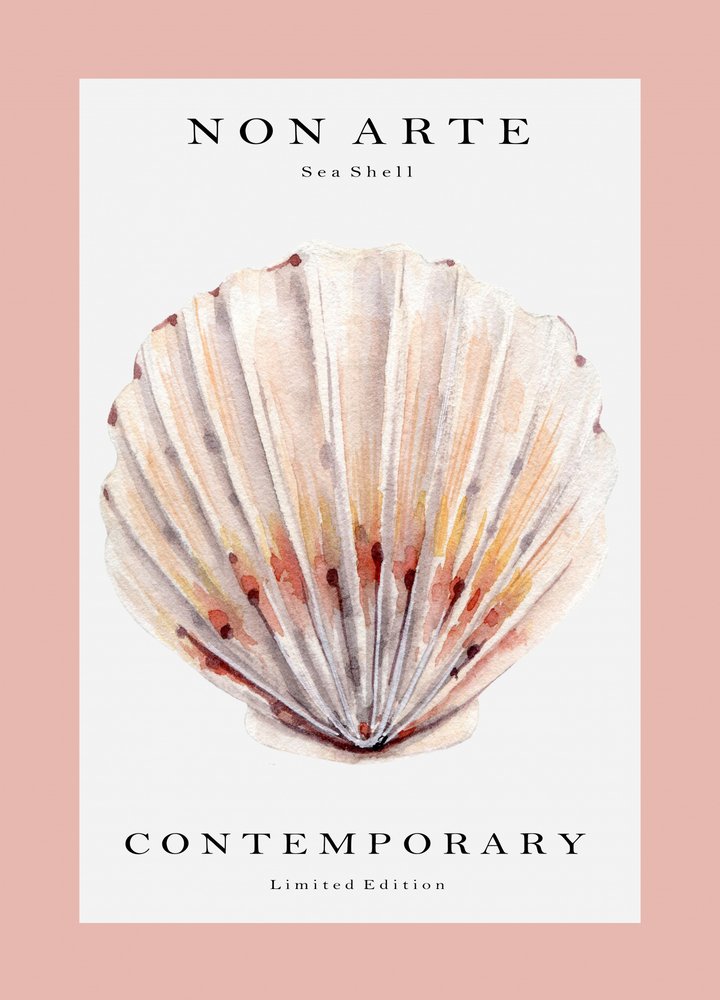 Watercolor Scallop Shell
