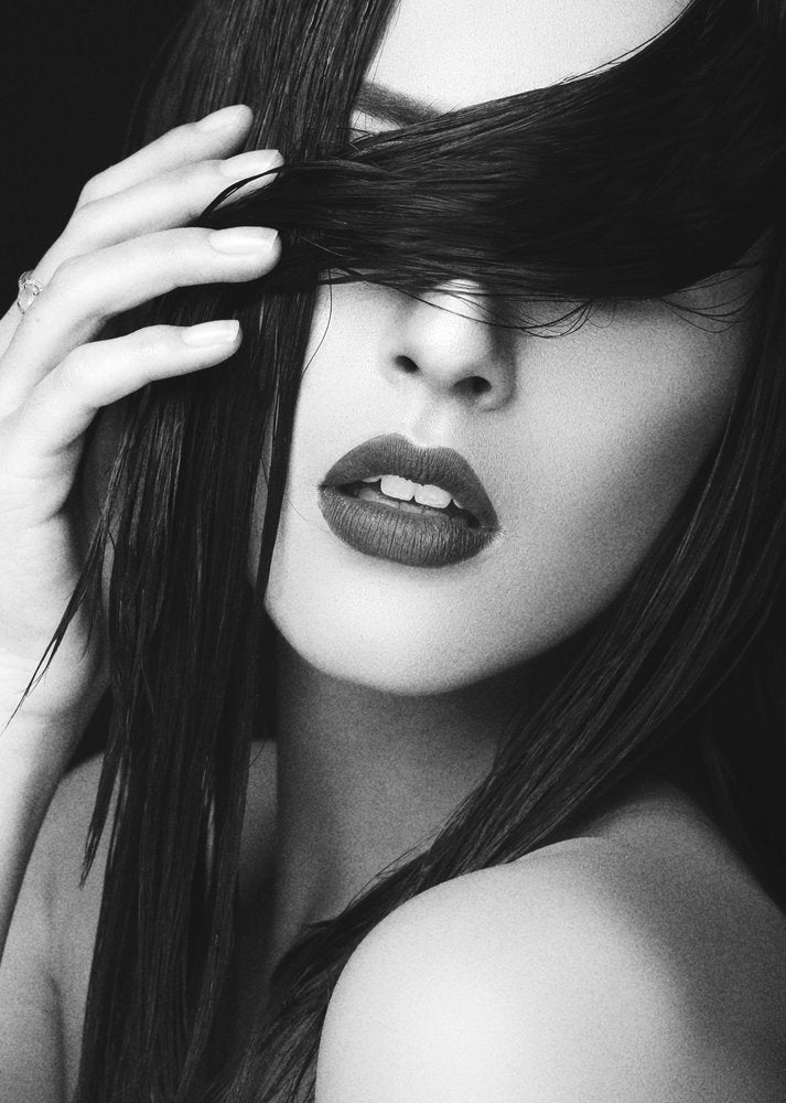 Mysterious Beauty Red Lips