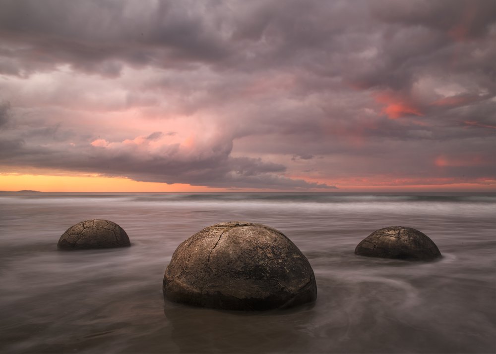 Ocean Boulders Sunset