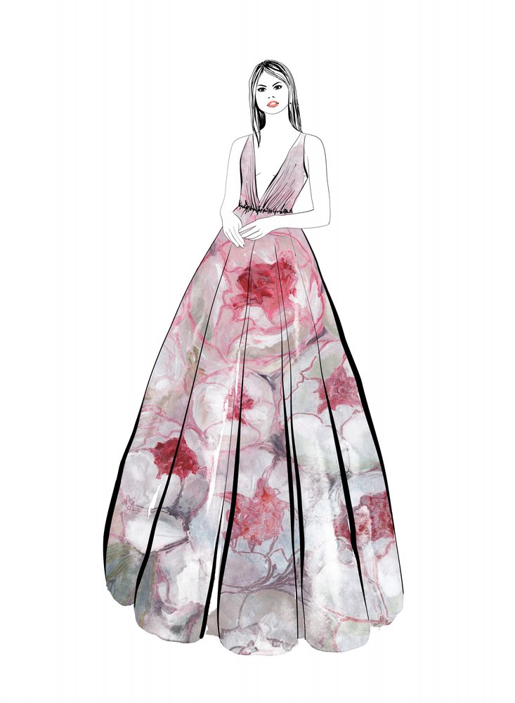 Elegant Floral Gown