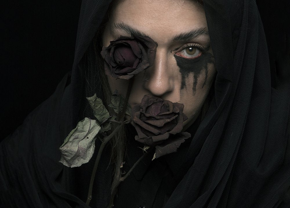 Veiled Woman with Roses