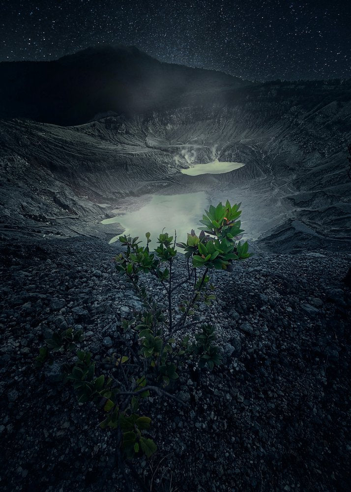 Green Lake Volcano Night