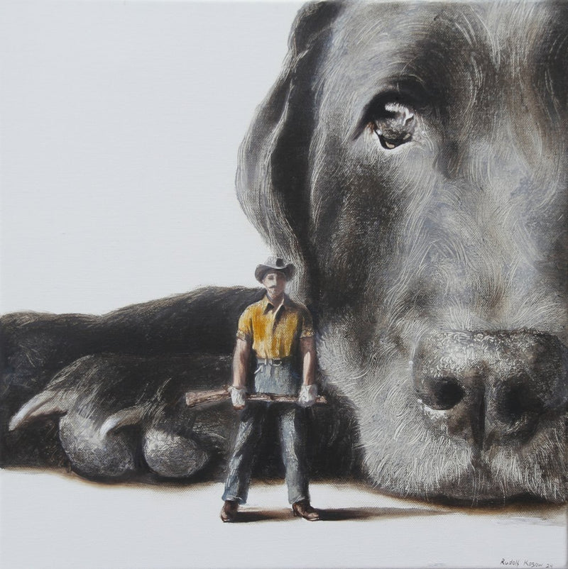 Hunter and Giant Dog