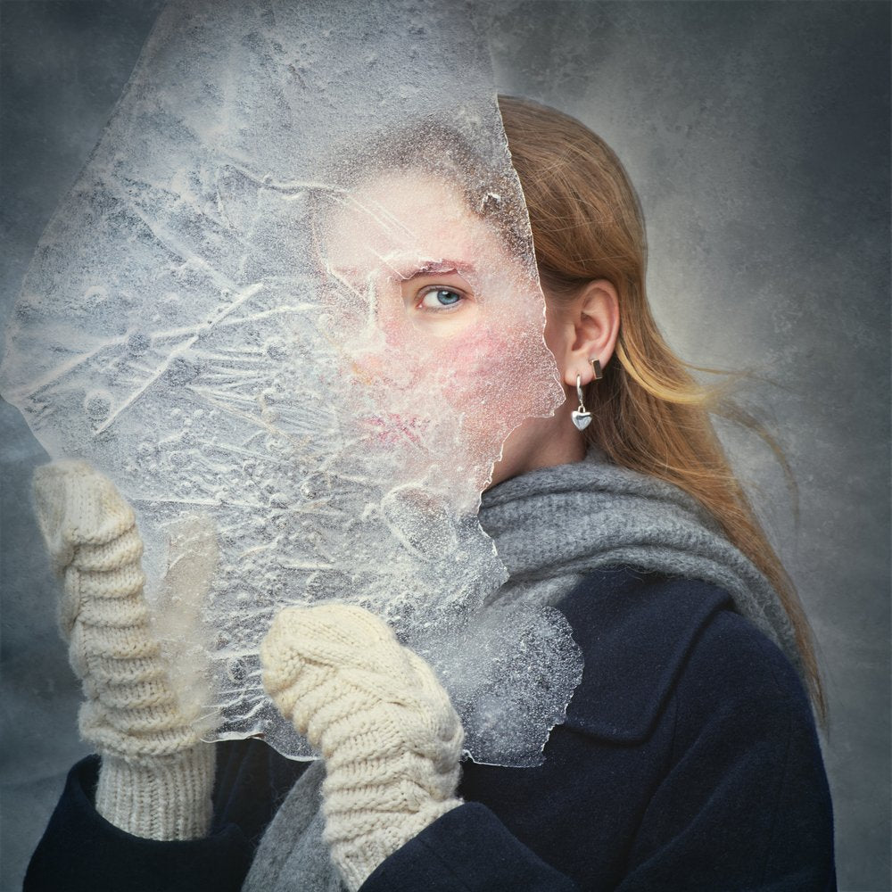 Woman Behind Ice