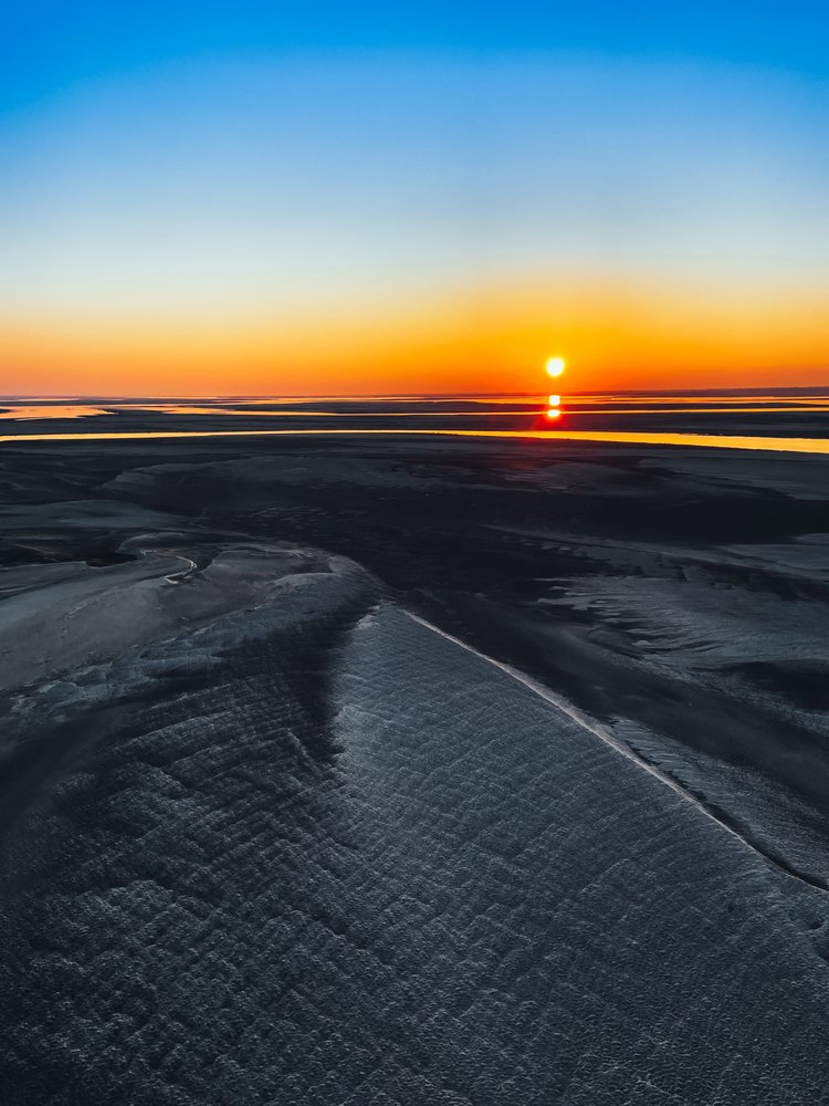 Sunset Over Tidal Flats