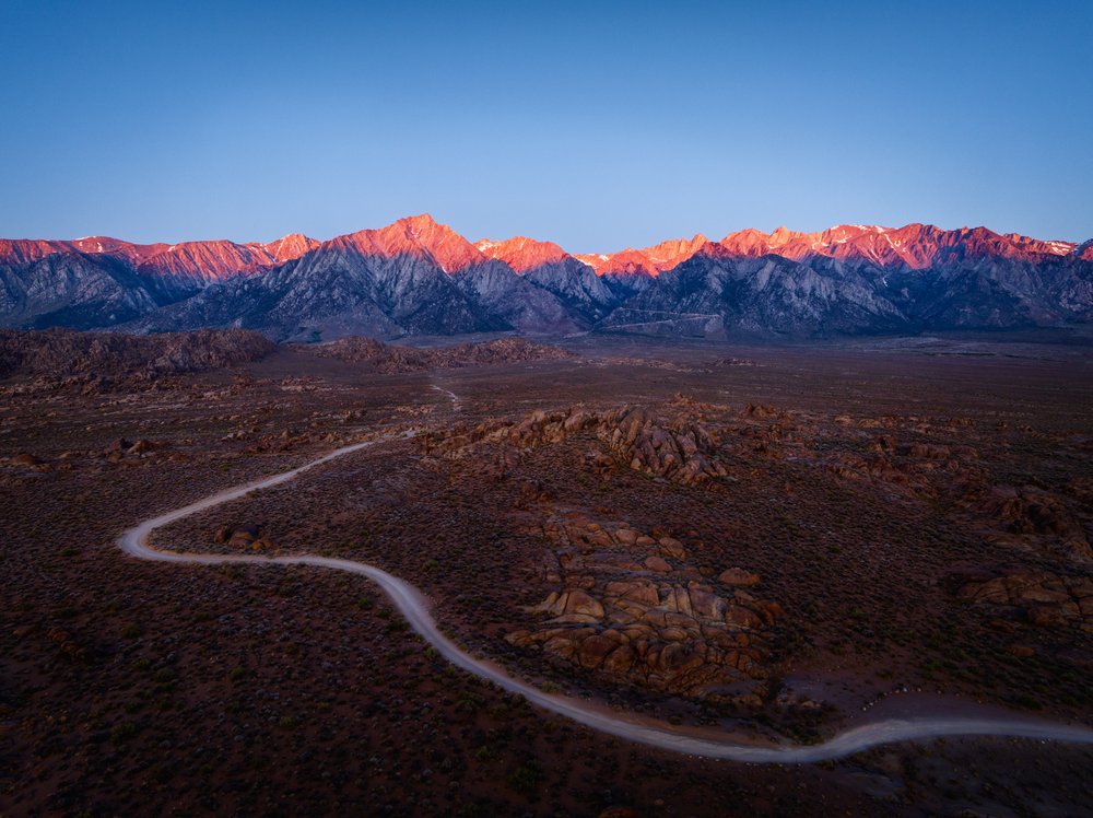 Desert Road Mountain Glow