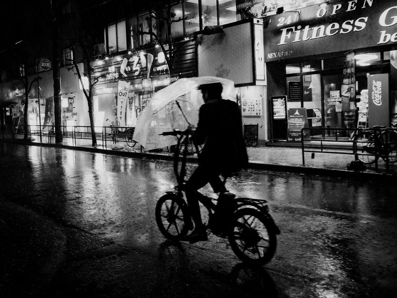 Rainy City Cyclist