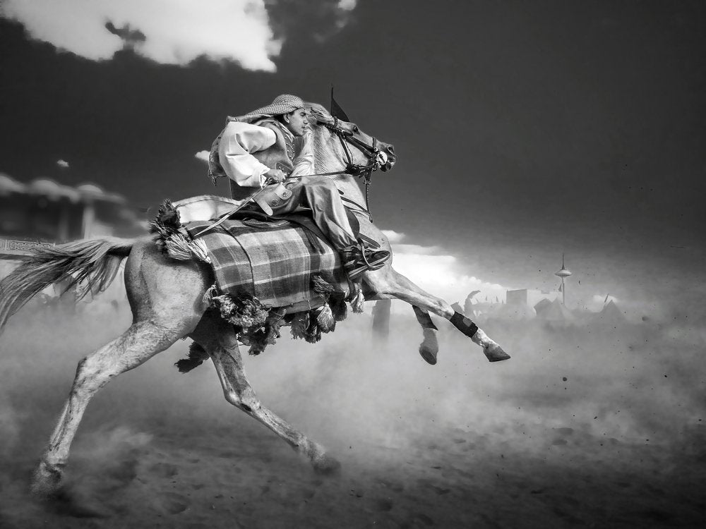 Charging Horseman Dust