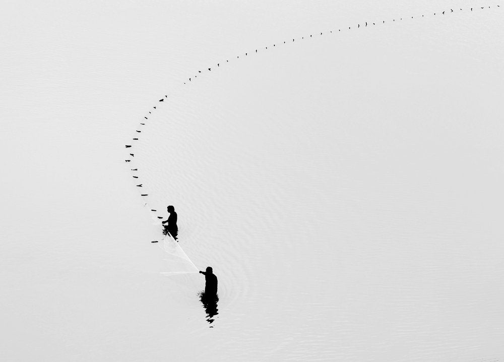 Two Figures Fishing