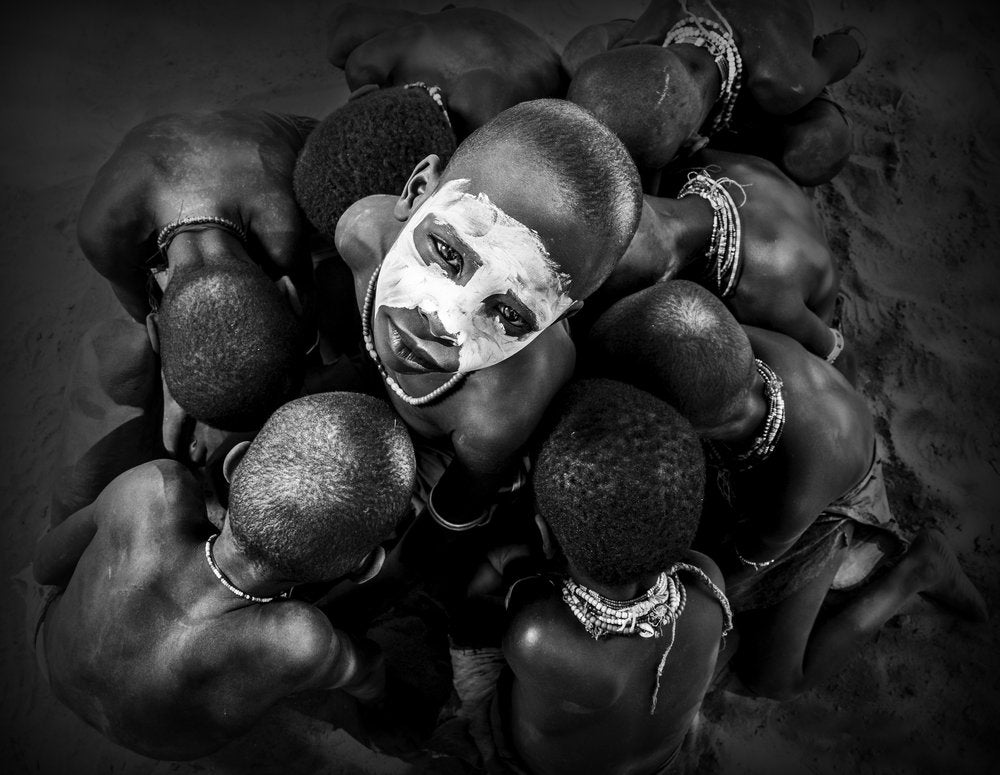 African Painted Face