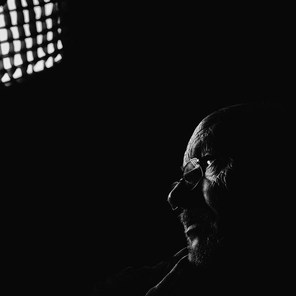 Contemplative Man's Profile