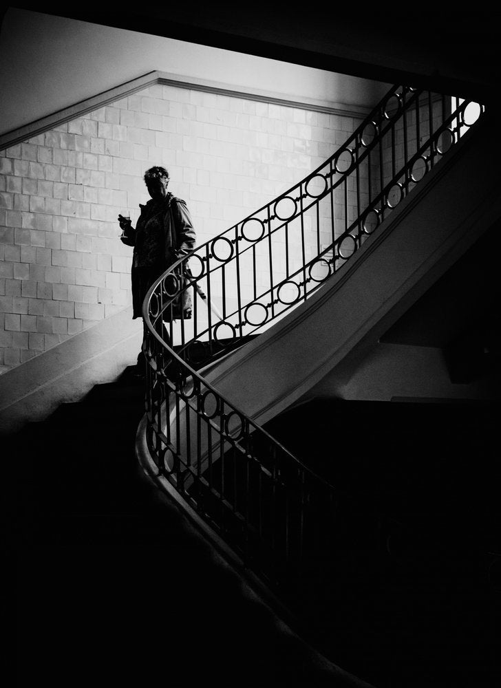 Woman on Spiral Staircase