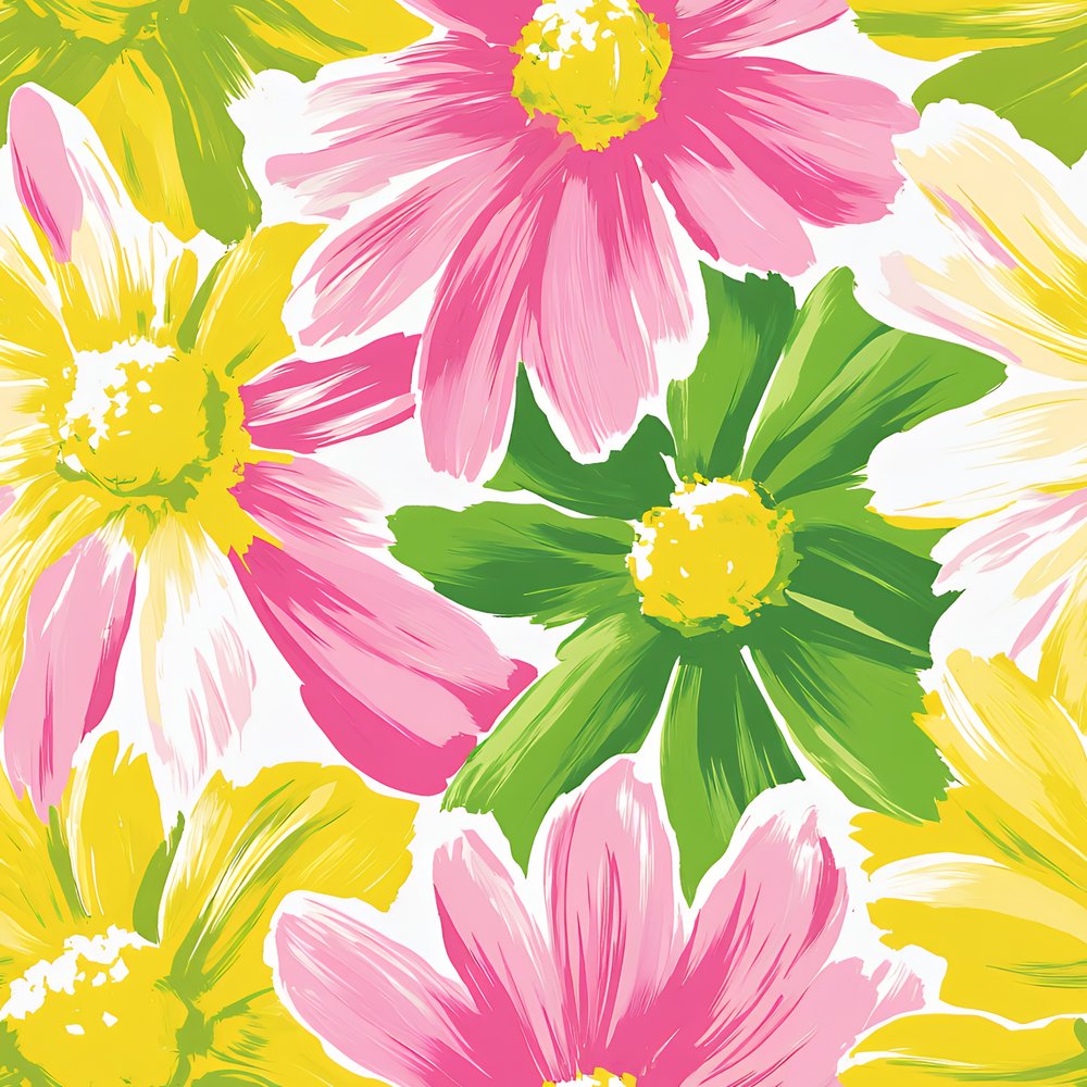 Vibrant Painted Flowers