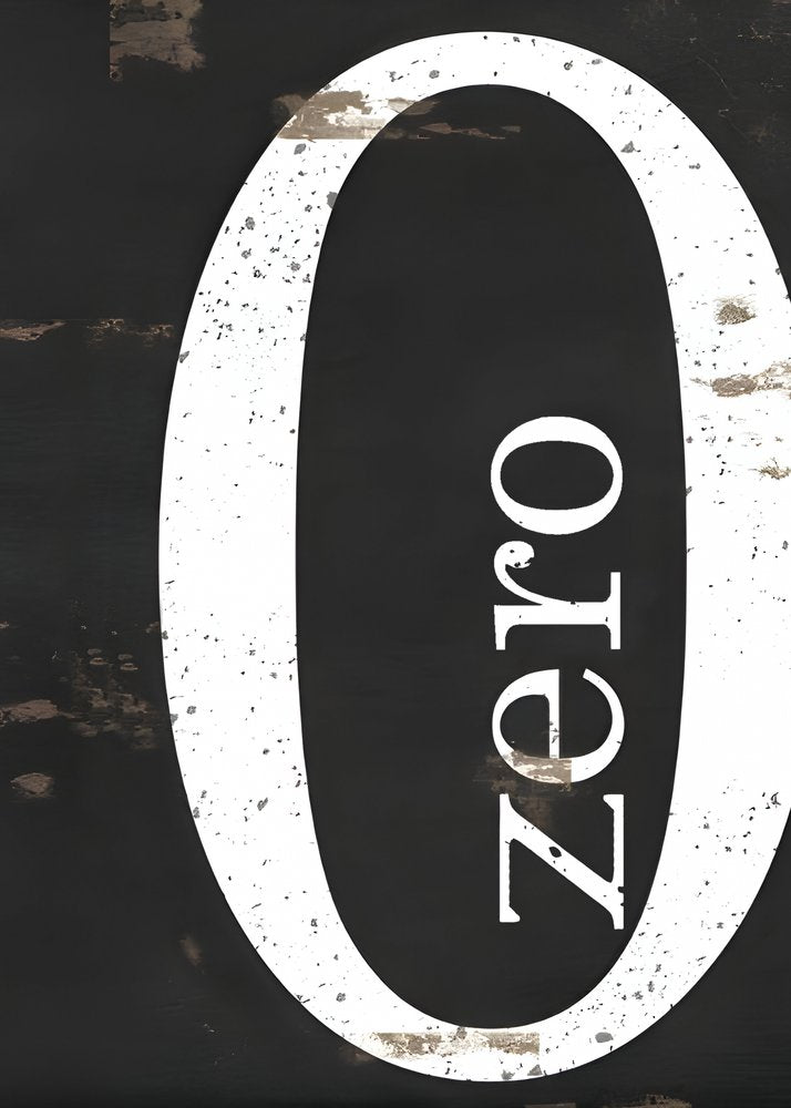 Distressed Zero Typography