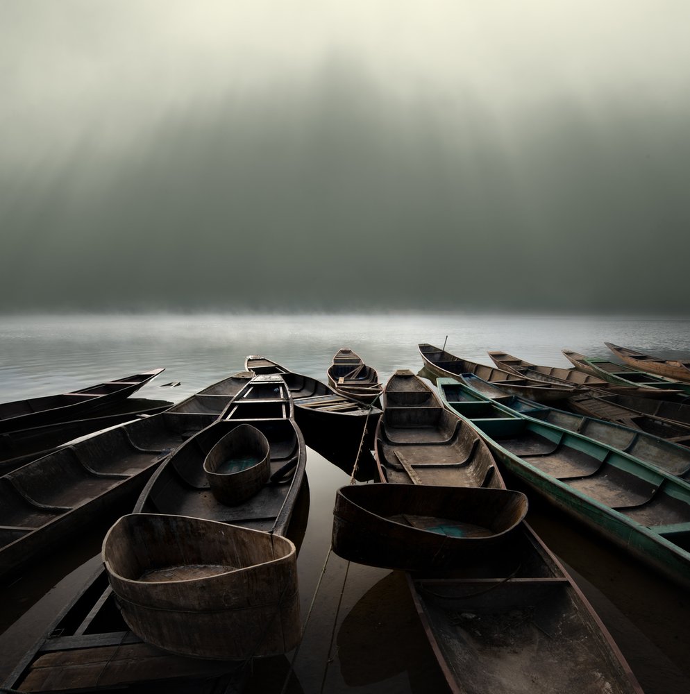 Misty Morning Boats