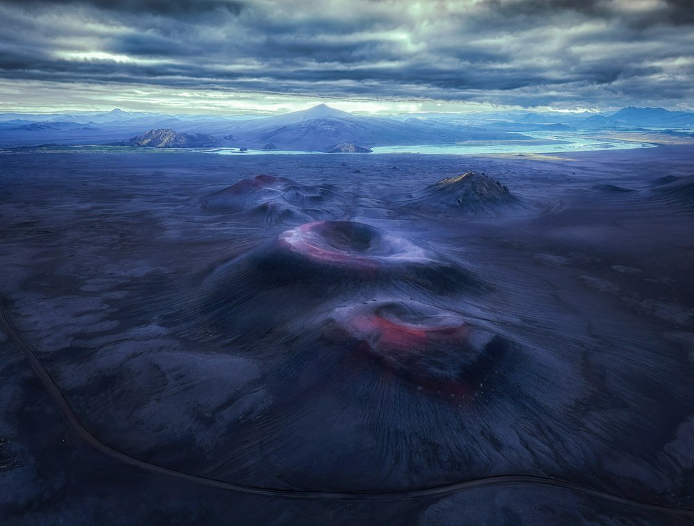 Glowing Volcanic Craters