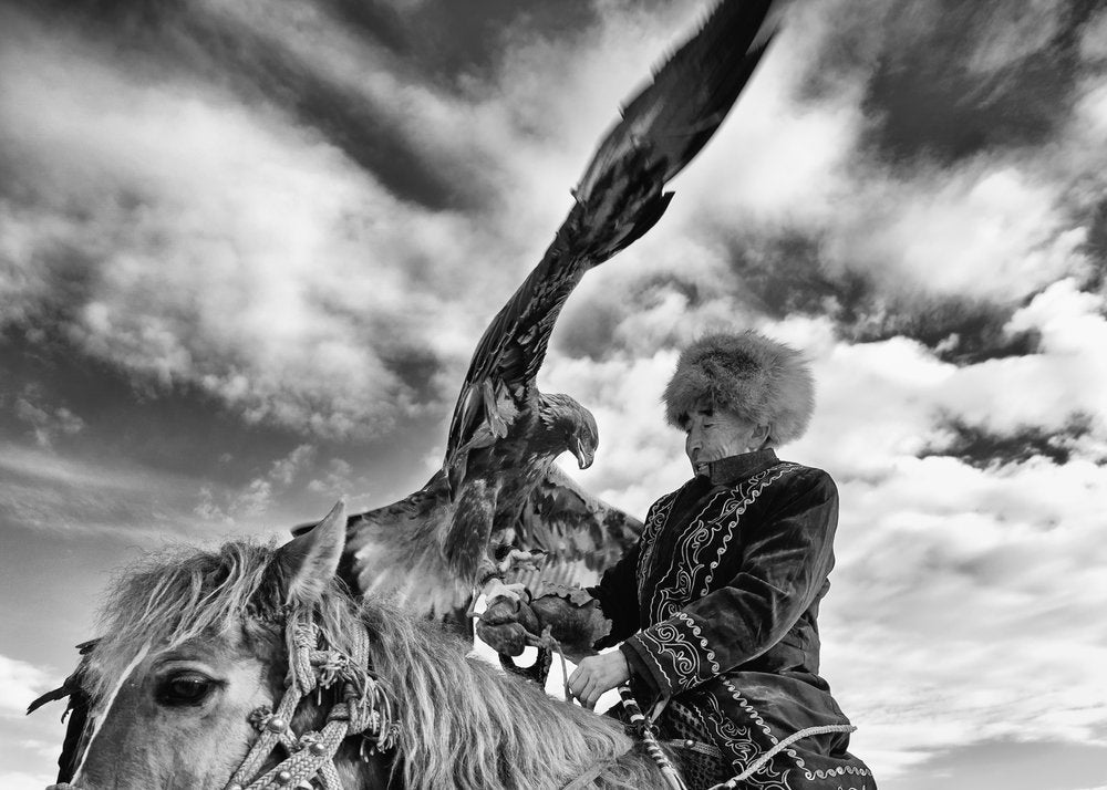 Eagle Hunter and Horse