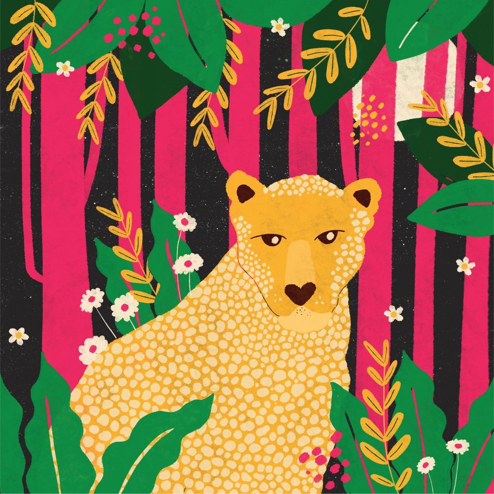 Pink Jungle Cheetah