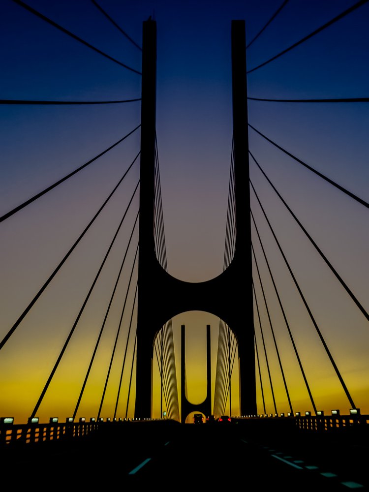 Twilight Bridge Silhouette