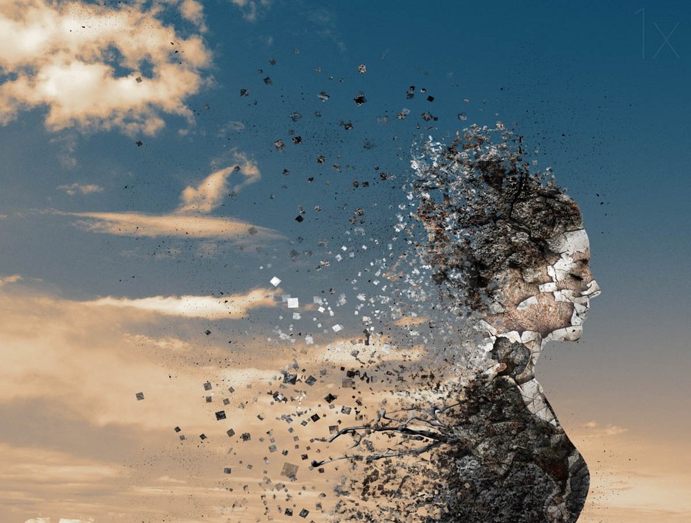 Dissolving Woman Profile