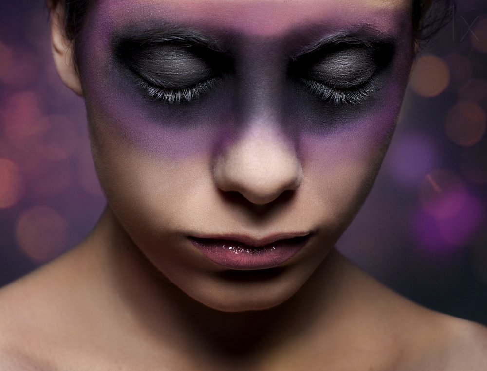 Dramatic Purple Portrait