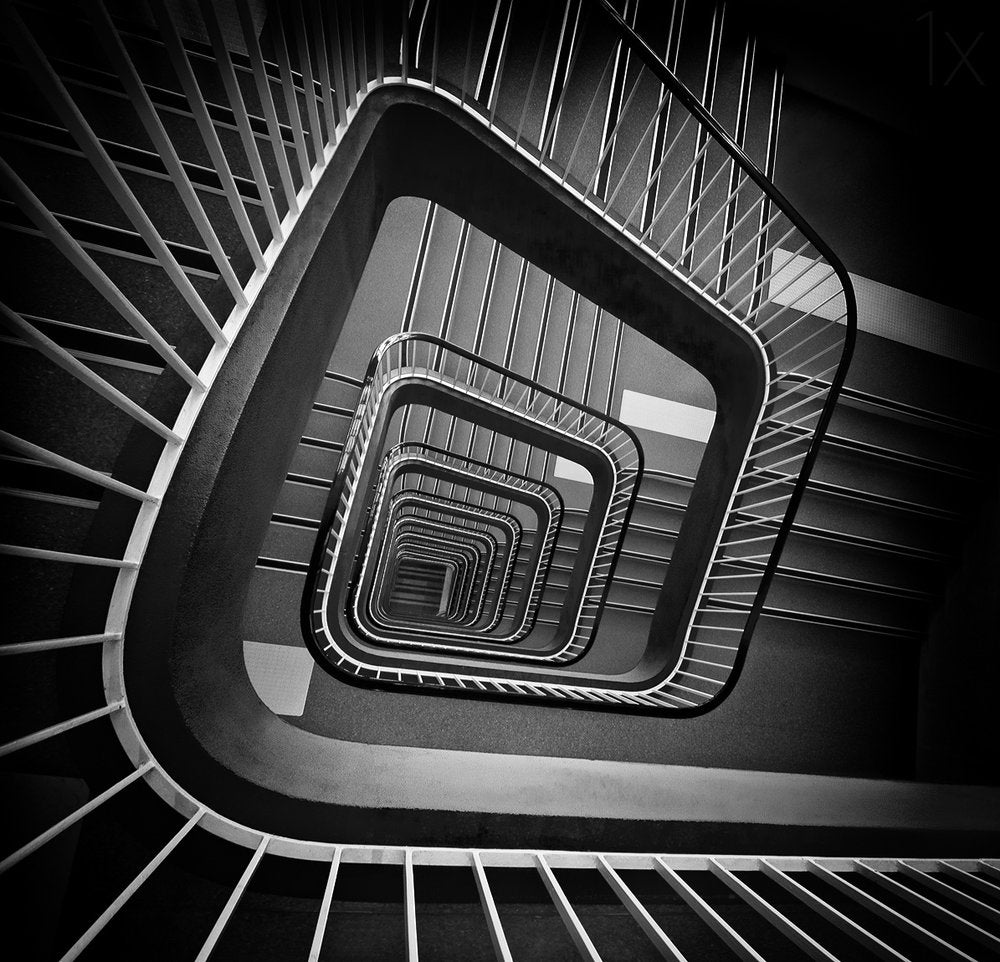 Geometric Spiral Stairs