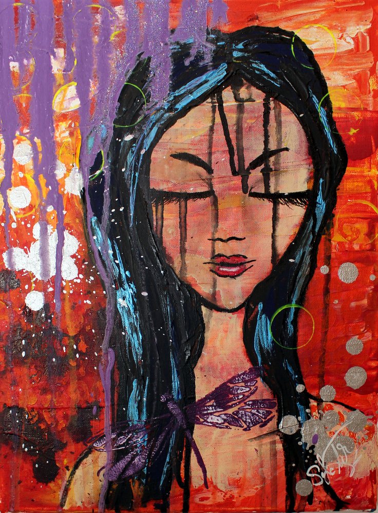 Serene Dragonfly Woman