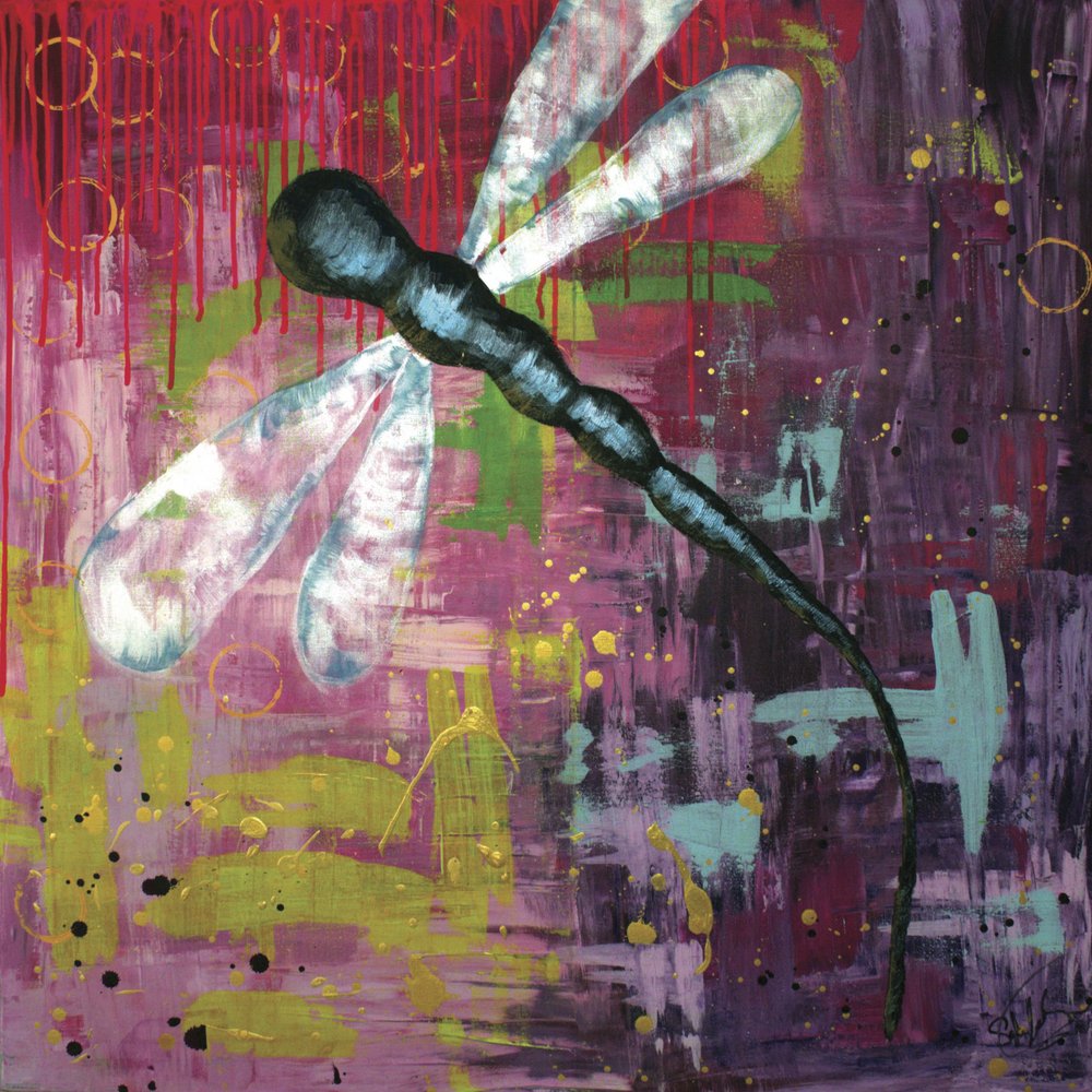 Vibrant Abstract Dragonfly